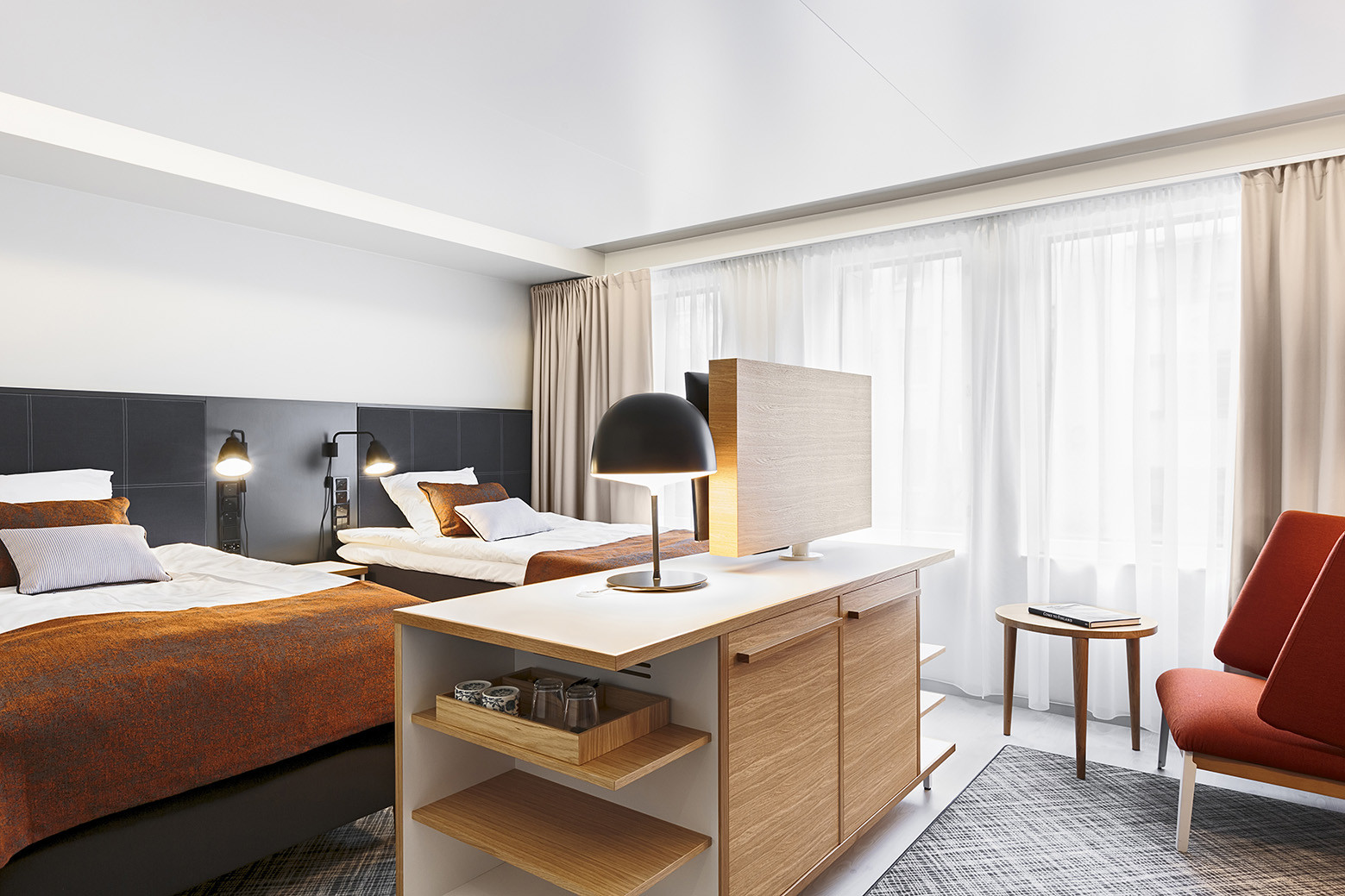 Hotel Indigo Helsinki in Finland, designed by Soini & Horto architects